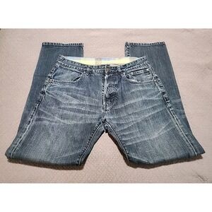 Men's The Hundreds Button Fly Denim Embroidered‎ Jeans Size 34